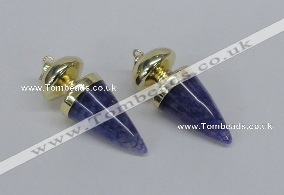 NGP2739 20*45mm - 20*50mm cone agate gemstone pendants wholesale