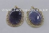 NGP2756 50*60mm oval agate gemstone pendants wholesale