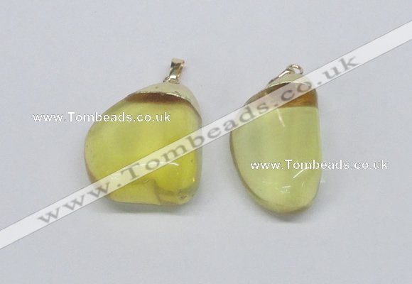 NGP2795 15*30mm - 25*35mm freeform crystal glass pendants wholesale