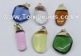 NGP2800 15*30mm - 25*35mm freeform crystal glass pendants wholesale