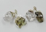 NGP2808 18*25mm - 20*25mm nuggets mixed quartz pendants wholesale