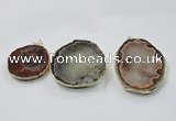 NGP2854 45*50mm - 55*70mm freeform druzy agate gemstone pendants