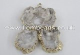 NGP2863 25*30mm - 40*45mm freeform druzy agate pendants