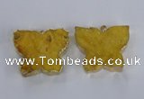 NGP2871 40*50mm - 45*55mm butterfly druzy agate pendants wholesale