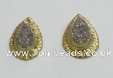 NGP2883 22*35mm - 25*35mm freeform druzy agate pendants wholesale