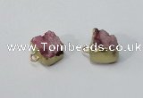 NGP2892 8*10mm - 10*12mm freeform druzy agate pendants