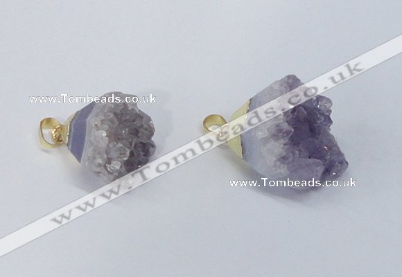 NGP2901 20*25mm - 25*30mm freeform amethyst gemstone pendants