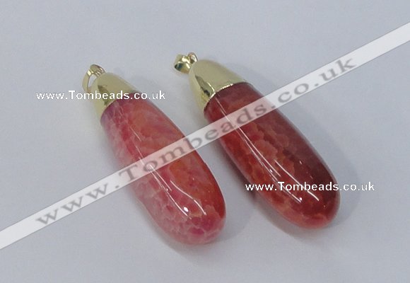 NGP2920 16*58mm - 18*60mm teardrop agate gemstone pendants