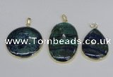 NGP2931 30*40mm - 30*50mm freeform chrysocolla gemstone pendants