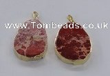 NGP2942 25*35mm – 35*45mm freeform sea sediment jasper pendants