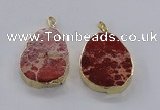 NGP2942 25*35mm – 35*45mm freeform sea sediment jasper pendants