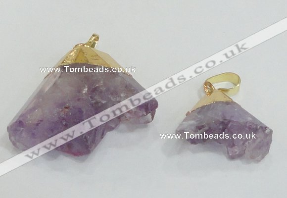 NGP2949 20*25mm – 25*40mm freeform amethyst gemstone pendants