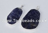 NGP2957 25*35mm - 35*45mm freeform sodalite pendants wholesale