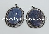 NGP2970 50*60mm oval agate gemstone pendants wholesale