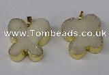 NGP3040 25*30mm - 30*35mm butterfly druzy agate pendants wholesale