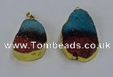 NGP3043 25*35mm – 30*40mm freeform druzy agate pendants