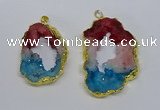 NGP3092 30*45mm – 40*60mm freeform druzy agate pendants