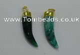 NGP3114 10*40mm - 12*45mm oxhorn agate pendants wholesale