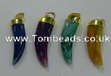 NGP3115 10*40mm - 12*45mm oxhorn agate pendants wholesale