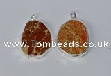 NGP3150 25*35mm - 35*45mm freeform sea sediment jasper pendants