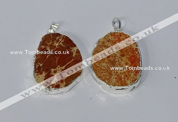 NGP3150 25*35mm - 35*45mm freeform sea sediment jasper pendants