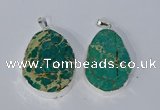 NGP3154 25*35mm - 35*45mm freeform sea sediment jasper pendants