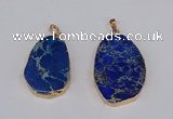 NGP3185 25*35mm - 35*45mm freeform sea sediment jasper pendants