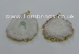 NGP3195 35*40mm - 45*50mm freeform druzy agate pendants