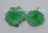 NGP3200 35*40mm - 45*50mm freeform druzy agate pendants