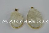 NGP3210 30*40mm - 35*45mm freeform druzy agate pendants