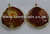 NGP3248 40*45mm - 50*55mm freeform agate gemstone pendants