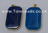 NGP3284 35*60mm octagonal agate gemstone pendants wholesale