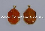 NGP3303 35*45mm freeform agate gemstone pendants wholesale