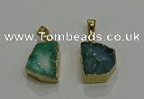 NGP3326 8*12mm - 15*20mm freeform druzy agate gemstone pendants