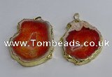 NGP3395 40*45mm - 45*60mm freeform druzy agate pendants