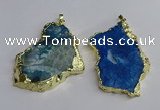 NGP3398 40*45mm - 45*60mm freeform druzy agate pendants