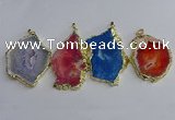 NGP3401 40*45mm - 45*60mm freeform druzy agate pendants