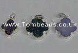 NGP3450 15*15mm - 20*20mm flower druzy agate gemstone pendants