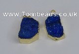 NGP3470 20*30mm - 25*35mm freeform druzy agate pendants wholesale