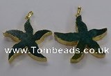 NGP3525 48*50mm starfish fossil coral pendants wholesale