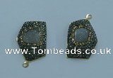 NGP3590 20*30mm - 22*32mm freeform druzy agate pendants