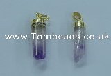 NGP3600 8*30mm - 10*35mm sticks druzy amethyst pendants