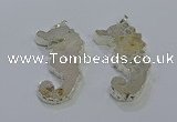 NGP3662 22*58mm - 25*55mm seahorse fossil coral pendants