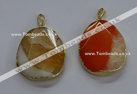 NGP3727 30*40mm - 35*45mm freeform agate gemstone pendants