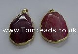 NGP3728 30*40mm - 35*45mm freeform agate gemstone pendants