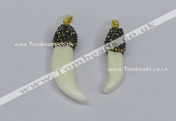 NGP3745 8*30mm - 10*35mm horn wolf tooth pendants wholesale