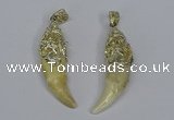 NGP3751 10*40mm - 12*45mm horn wolf tooth pendants wholesale