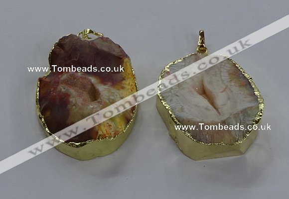 NGP3755 30*40mm - 40*50mm freeform druzy agate pendants