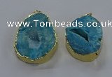 NGP3758 30*40mm - 40*50mm freeform druzy agate pendants