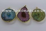 NGP3779 45*50mm - 55*60mm freeform druzy agate pendants